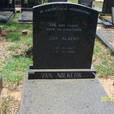 NIEKERK Jan Albert, van 1908-1996