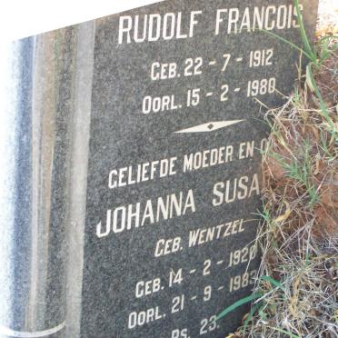NIEKERK Rudolf Francois, van 1912-1980 &amp; Johanna Susa? WENTZEL 1920-1983
