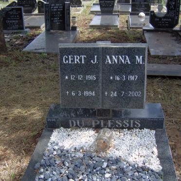 PLESSIS Gert J., du 1915-1994 &amp; Anna M. 1917-2002