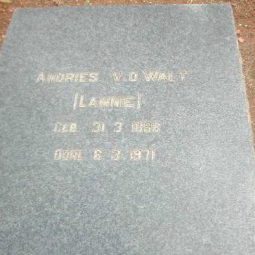 WALT Andries, v.d. 1898-1971