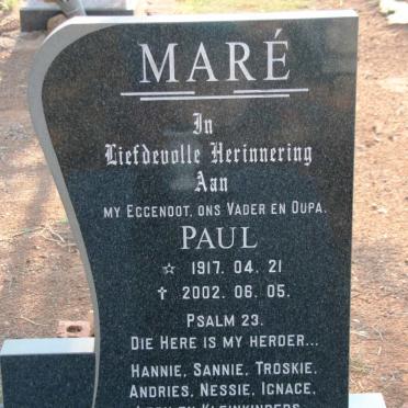 MARE Paul 1917-2002