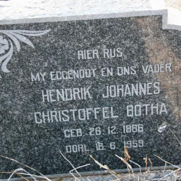 BOTHA Hendrik Johannes Christoffel 1886-1959