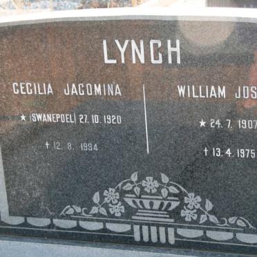 LYNCH William Joseph 1907-1975 &amp; Cecelia Jacomina SWANEPOEL 1920-1994