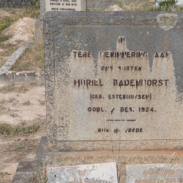 BADENHORST Muriel nee ESTERHUYSEN -1924
