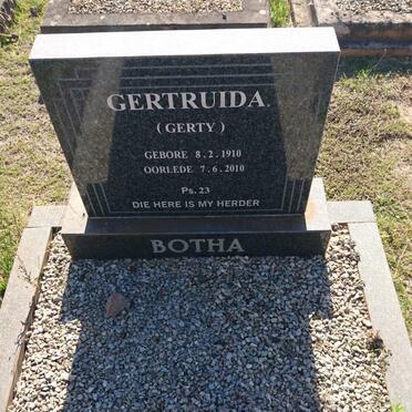 BOTHA Gertruida 1910-2010