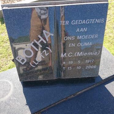 BOTHA M.C. nee LOTZ 1917-2006