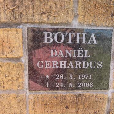 BOTHA Daniël Gerhardus 1971-2006