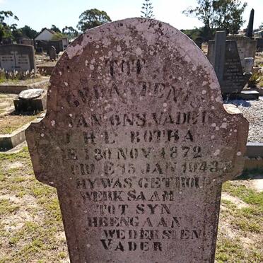 BOTHA J.H.L. 1872-1943