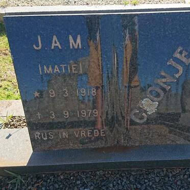 CRONJE J.A.M. 1918-1979