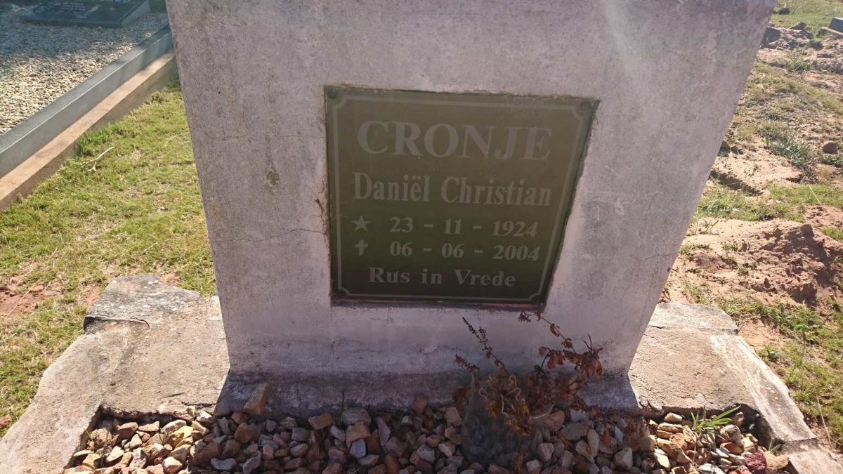 CRONJE Daniel Christian 1924-2004