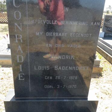 CONRADIE Hendrik Louis Badenhorst 1928-1970