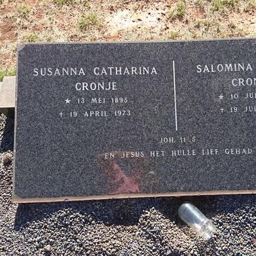 CRONJE Salomina Abigael 1887-1973 :: CRONJE Susanna Catharina 1895-1973