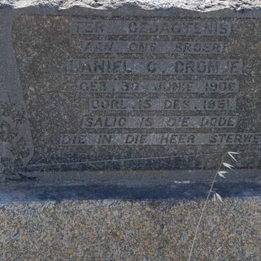 CRONJE Daniel C. 1906-1951