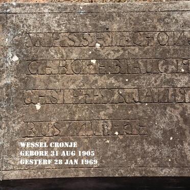 CRONJE Wessel 1905-1969