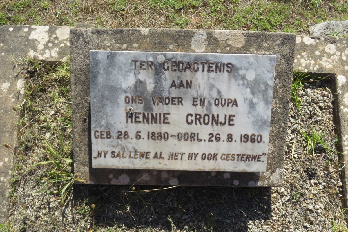 CRONJE Hennie 1880-1960