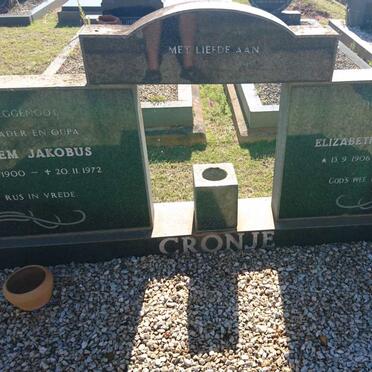 CRONJE Willem Jakobus 1900-1972 &amp; Elizabeth Lodewika 1906-1992