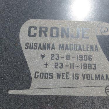 CRONJE Susanna Magdalena 1906-1983