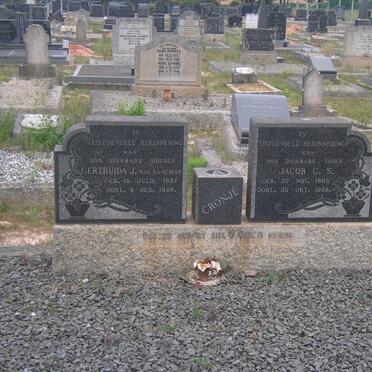 CRONJE Jacob C.S. 1865-1939 &amp; Gertruida J. SAAYMAN 1867-1956