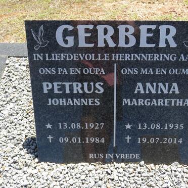 GERBER Petrus Johannes 1927-1984 &amp; Anna Margaretha 1935-2014