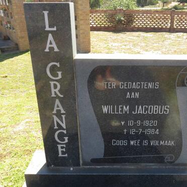 GRANGE Willem Jacobus, la 1920-1984