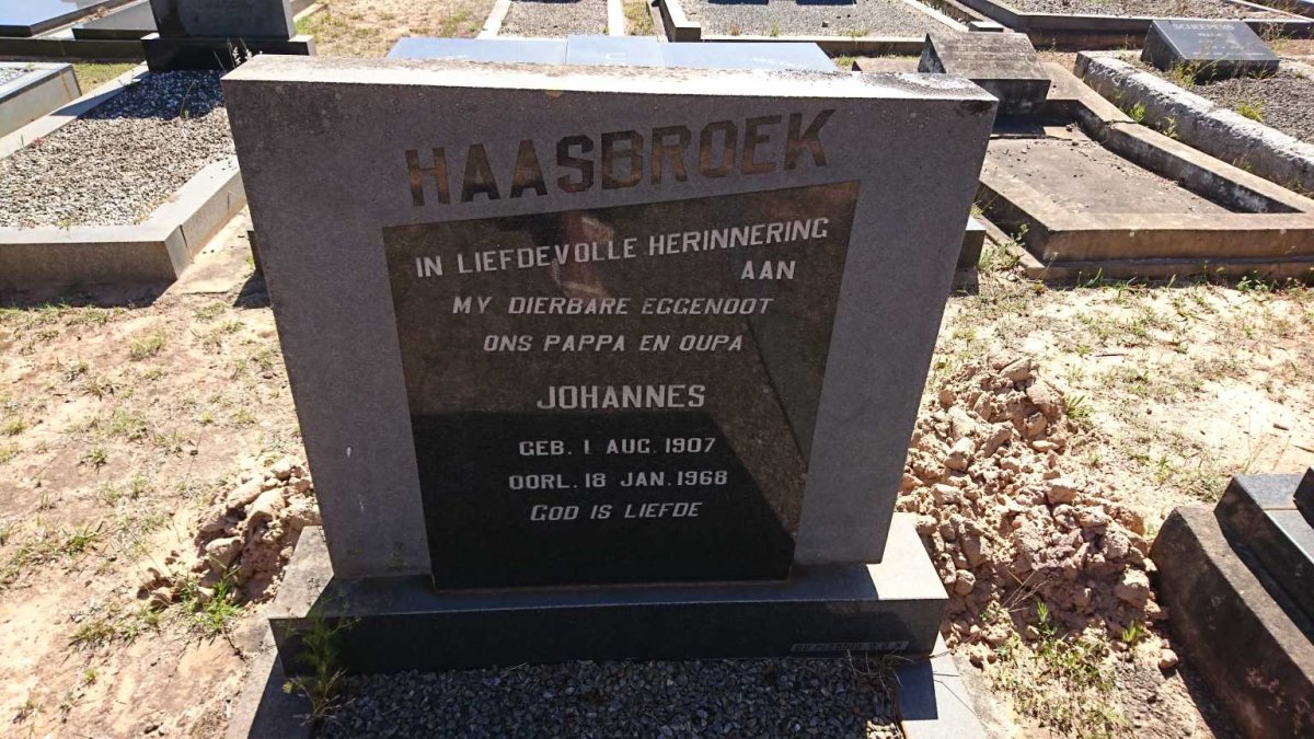 HAASBROEK Johannes 1907-1968