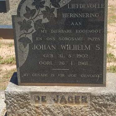 JAGER Johan Wilhelm S., de 1902-1961