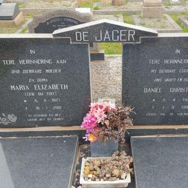 JAGER Daniel Christiaan, de 1921-1981 &amp; Maria Elizabeth DU TOIT 1927-2012