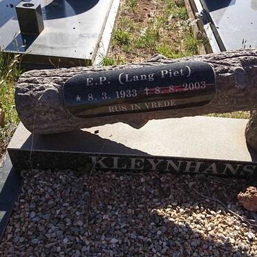 KLEYNHANS E.P. 1933-2003