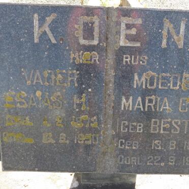 KOEN Esaias H. 1873-1950 &amp; Maria C.E. BESTER 1878-1954