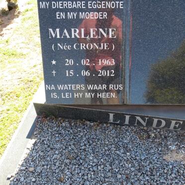 LINDE Marlene nee CRONJE 1963-2012