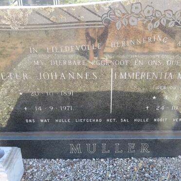 MULLER Pieter Johannes 1891-1971 &amp; Emmerentia Martha DU PREEZ 1901-1949