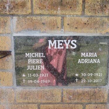 MEYS Michel Piere Julien 1921-1989 &amp; Maria Adriana 1921-2017