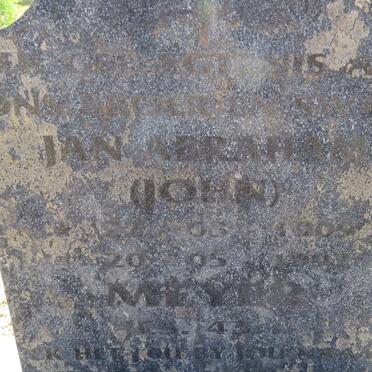 MEYER Jan Abraham 1905-19?