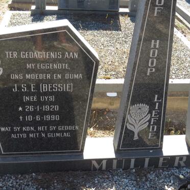 MULLER J.G. 1913-1996 &amp; J.S.E. UYS 1920-1990