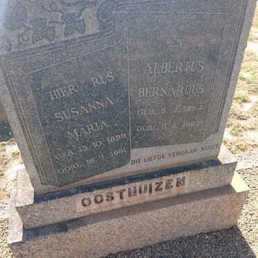 OOSTHUIZEN Albertus Bernardus 1884-1967 &amp; Susanna Maria  1899-1961