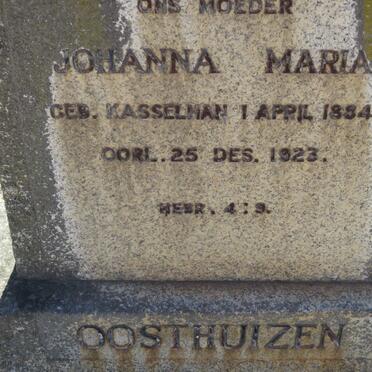 OOSTHUIZEN Johanna Maria nee KASSELMAN 1884-1923