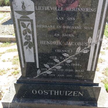 OOSTHUIZEN Hendrik Jacobus 1918-1952