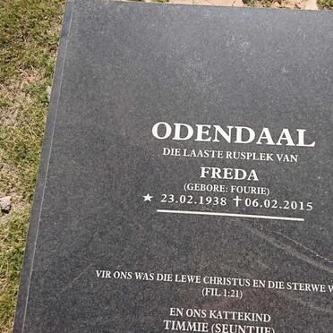 ODENDAAL Freda nee FOURIE 1938-2015