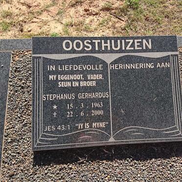 OOSTHUIZEN Stephanus Gerhardus 1963-2000