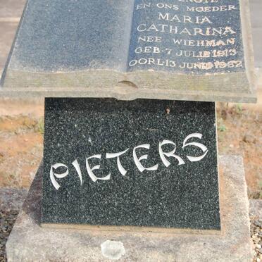 PIETERS Maria Catharina nee WIEHMAN 1913-1962