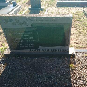 RENSBURG Pieter Johannes, Janse van 1920-1972