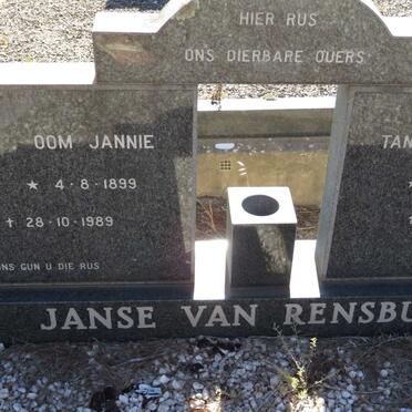 RENSBURG Jannie, Janse van 1899-1989 &amp; Gertie 1898-