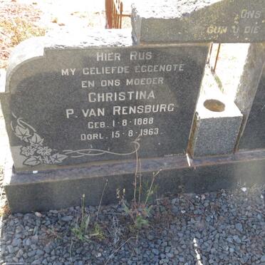 RENSBURG Jacob J., van 1889-1979 &amp; Christina P. 1888-1963