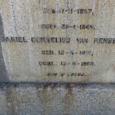 RENSBURG Daniel Cornelius, van 1871-1962 &amp; Margaretha S.J. 1867-1948