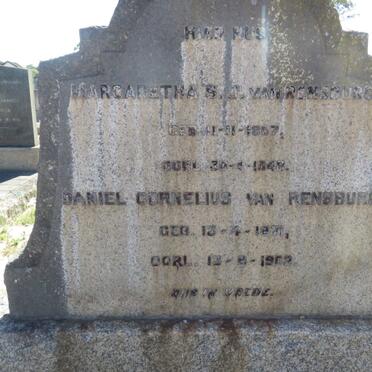 RENSBURG Daniel Cornelius, van 1871-1962 &amp; Margaretha S.J. 1867-1948 