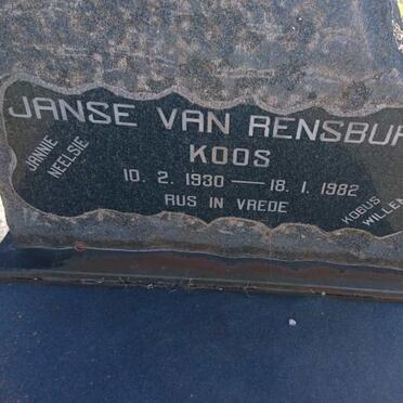 RENSBURG Koos, Janse van 1930-1982