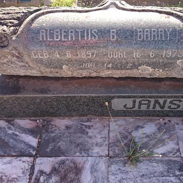 RENSBURG Albertus B., Janse van 1897-1973 &amp; Albertha S. 1905-1986