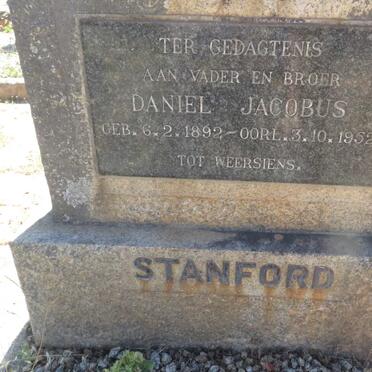 STANFORD Daniel Jacobus 1892-1952