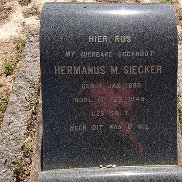 SIECKER Hermanus M. 1890-1948