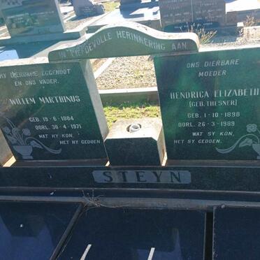 STEYN Willem Marthinus 1884-1971 &amp; Hendrica Elizabeth THESNER 1898-1989